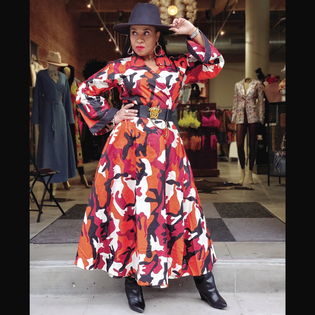 red camouflage dress Red Camouflage Dress  FYG E-STORE