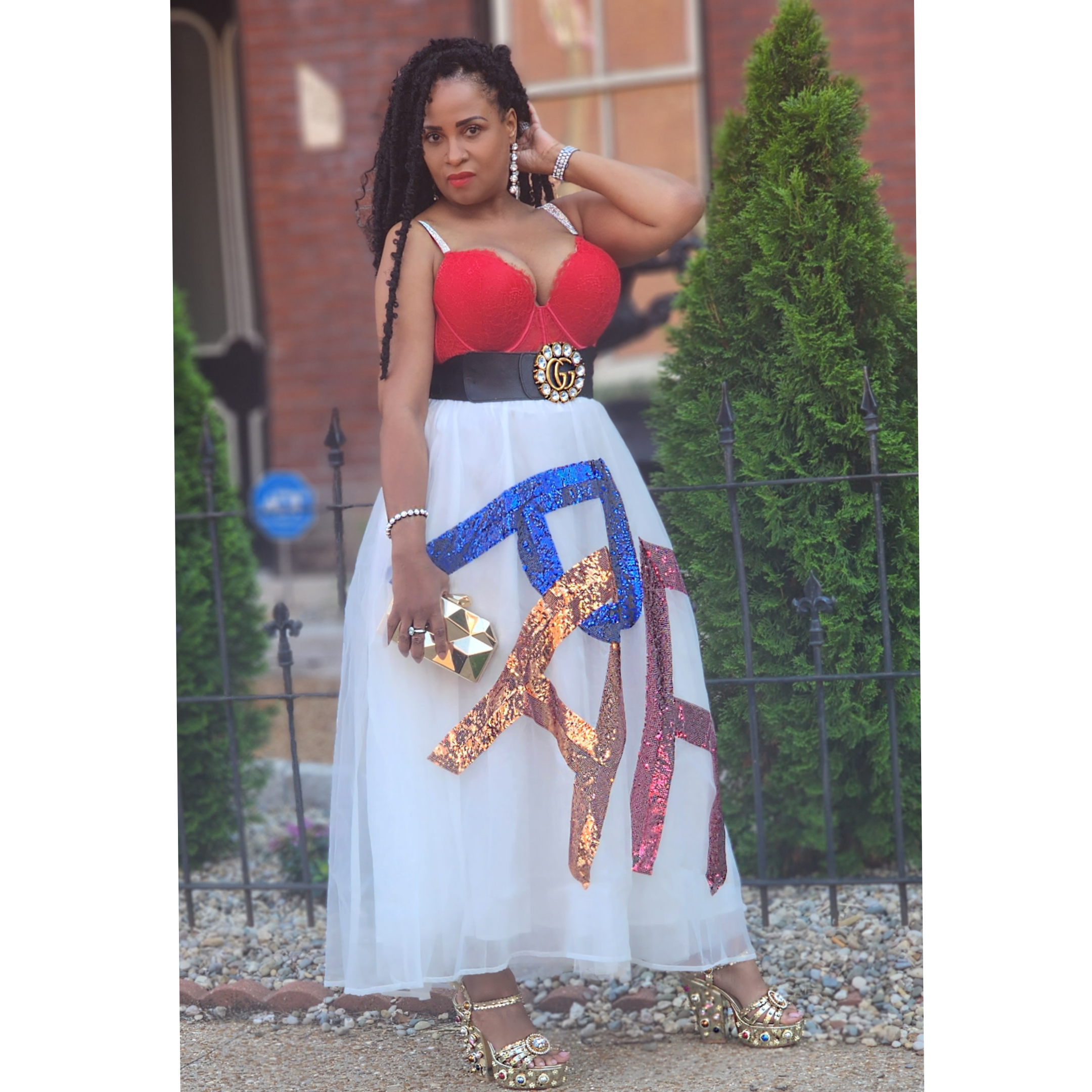Tulle maxi skirt white sales